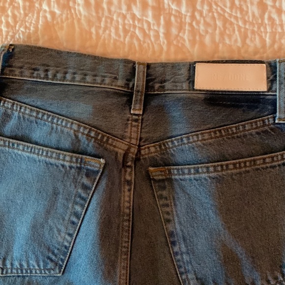 Re/Done High Rise Stovepipe Jeans in Medium Vain - Picture 6 of 9